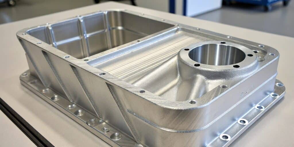 A hardness tester applying a load to both a steel sample and an aluminum sample.